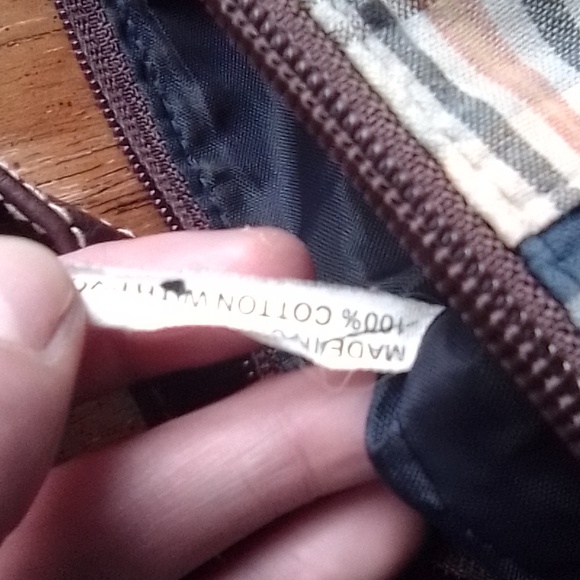 Colorful Blue Cotton Plaid Crossbody Bag!!!! - Picture 6 of 11